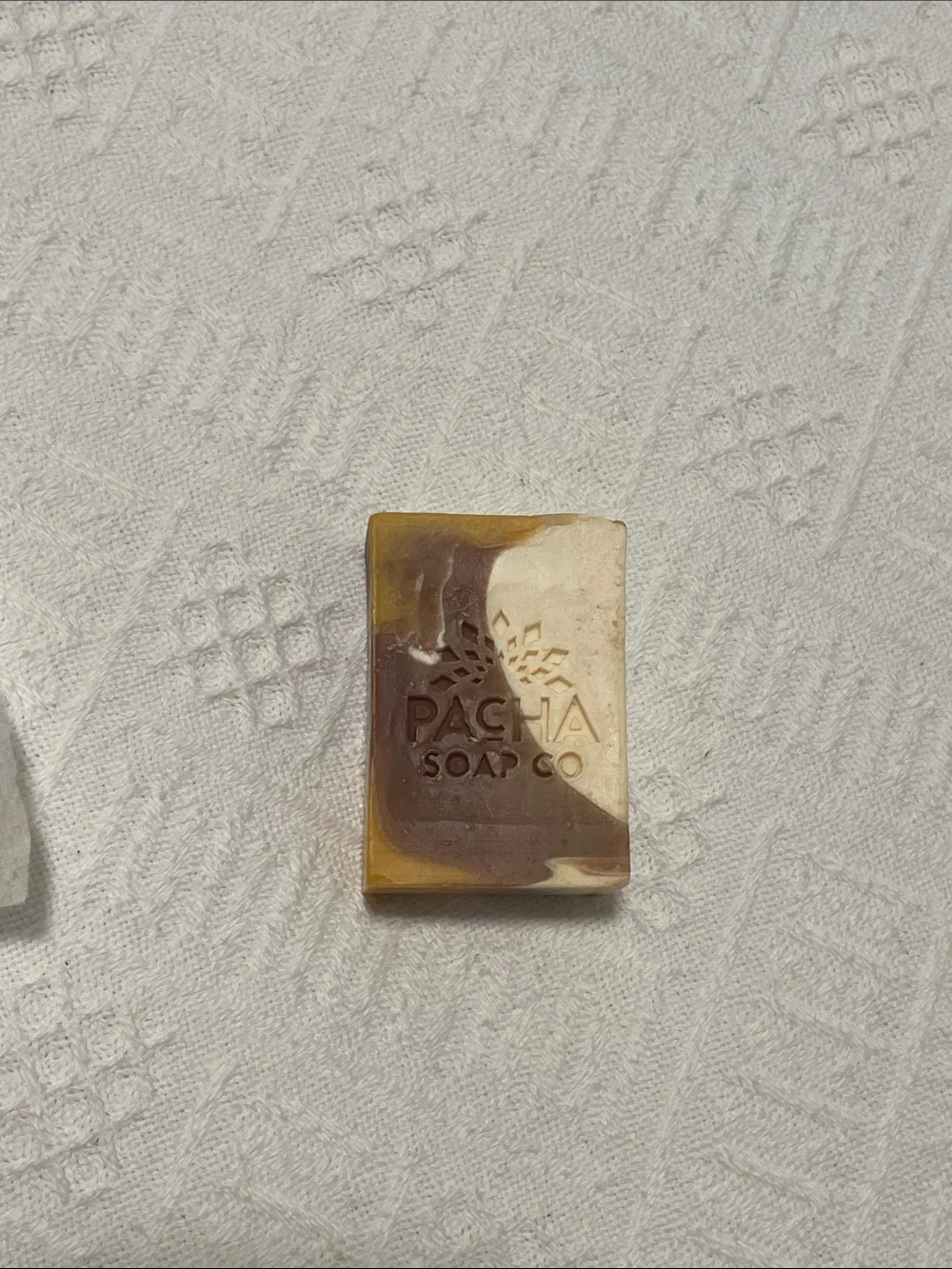 Pacha Soap Co. Marble Bar Soap - Cream, Brown, Mustard Tones NWT 4 oz